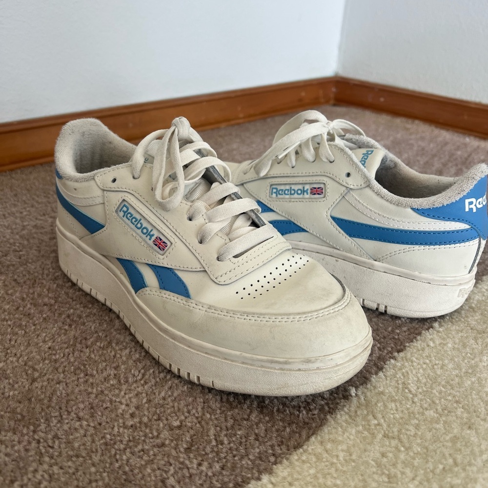 Reebok Off-White and Navy Sneakers